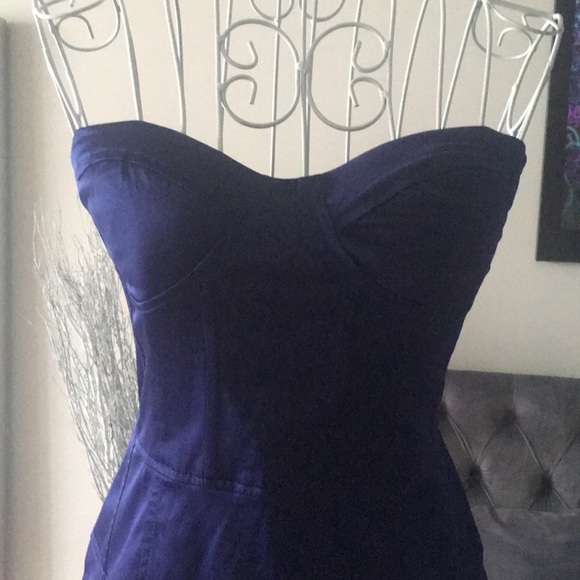 S NWT Cocktail Dress Dk Purple Like BEBE - Picture 4 of 6